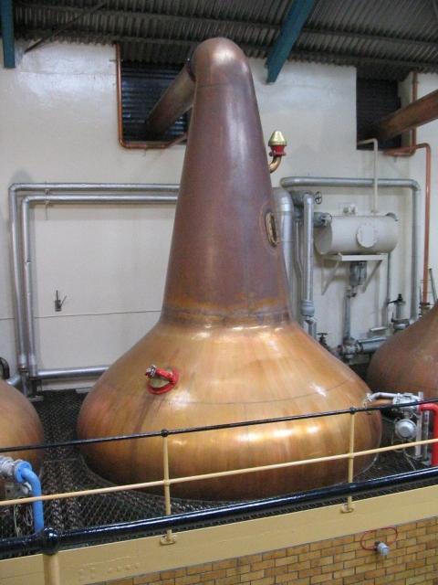 Erste Brennblase der Aberlour Distillery
