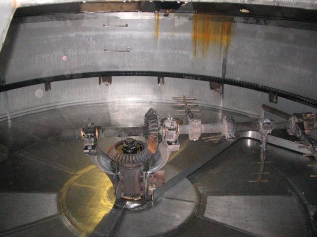 Rührwerk im Mash Tun der Benriach Distillery