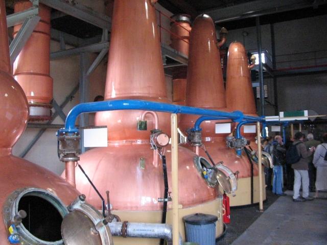 Brennblasen der Braeval Distillery