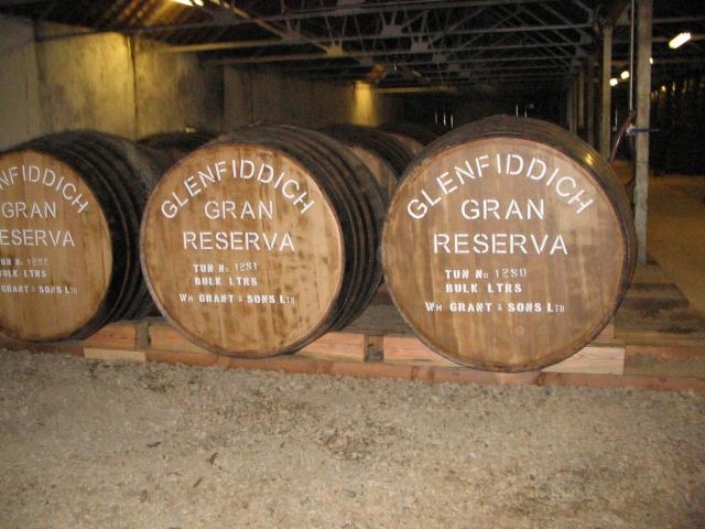 Drei Fässer der Glenfiddich Gran Reserva