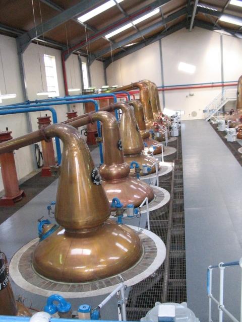 Brennblasen der Glenfiddich Distillery